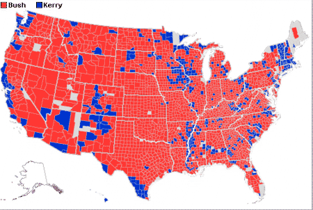 redblue map 2004